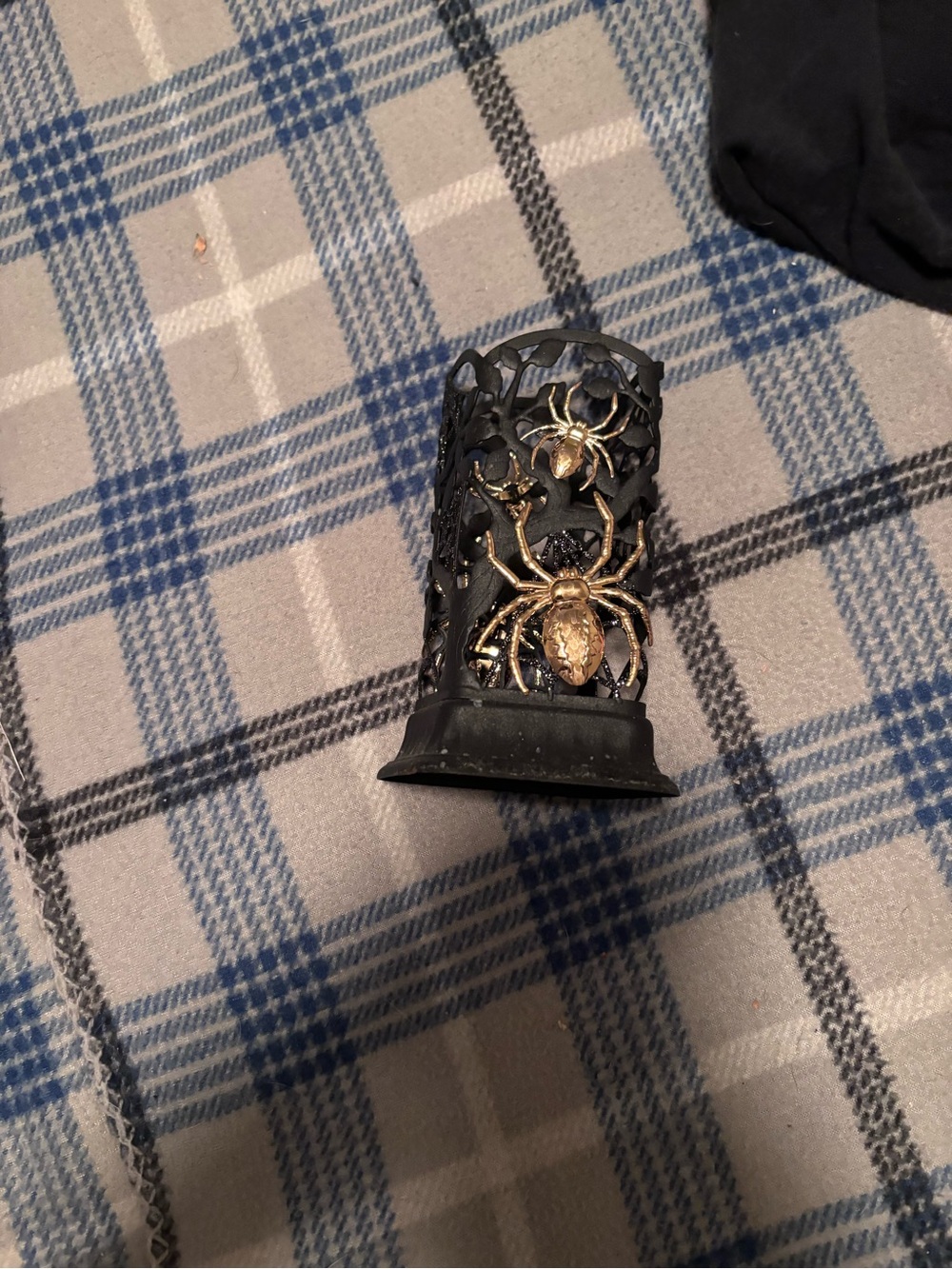 Black and Gold Spider Decorative soap dispenser holder